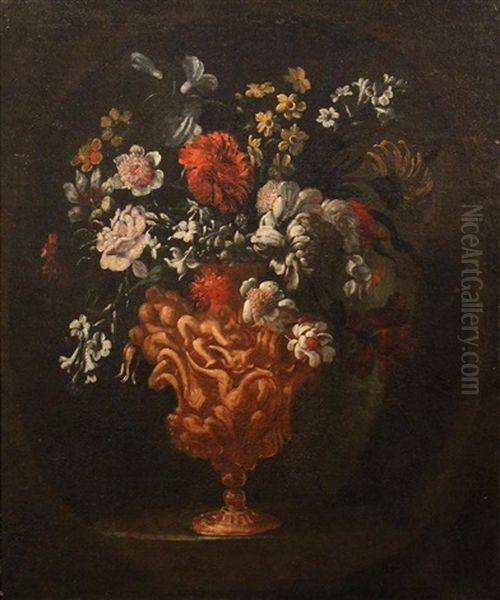 Floral Still Life Oil Painting by Giacomo Recco