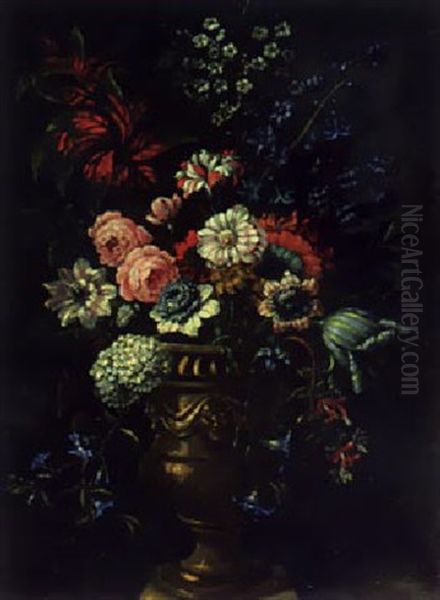 Stilleben Mit Blumen Oil Painting by Giacomo Recco