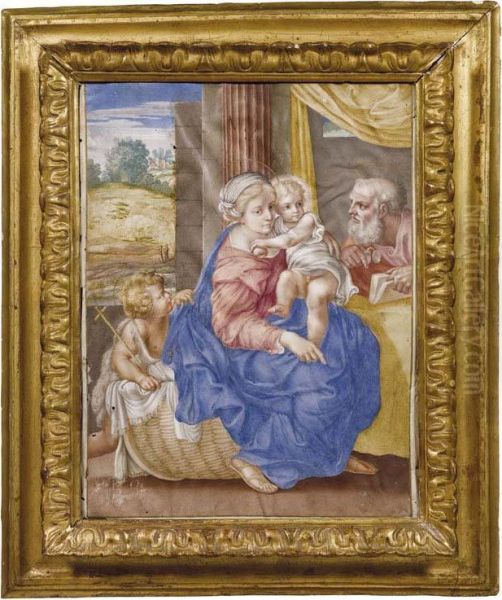 Sacra Famiglia Oil Painting by Giacomo Antonio Boni