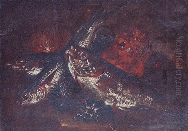 Nature Morte De Poissons Oil Painting by Giuseppe Recco