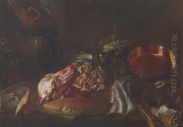 Interno Di Cucina Oil Painting by Giuseppe Recco