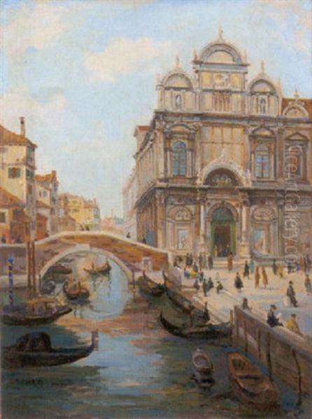 Venedig Ospedale Oil Painting by Peter Emil Recher