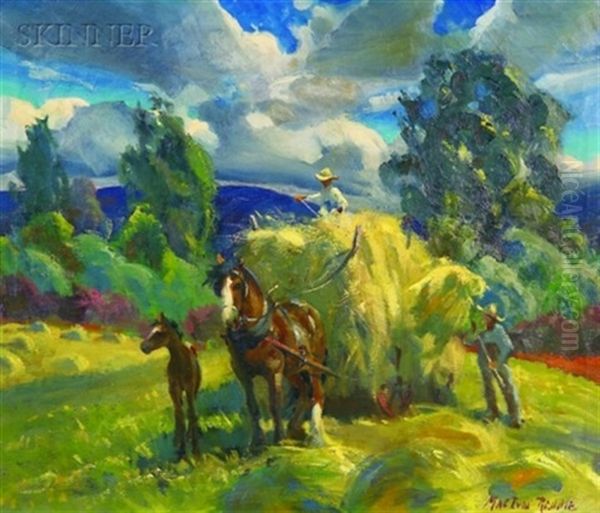 Haying Scene Oil Painting by Macivor Reddie