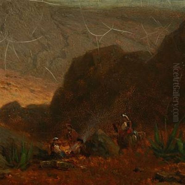 Landscape, Southern Spain Oil Painting by Heinrich Von Reder