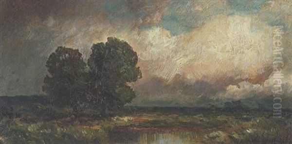 Moorlandschaft Oil Painting by Franz Reder-Broili