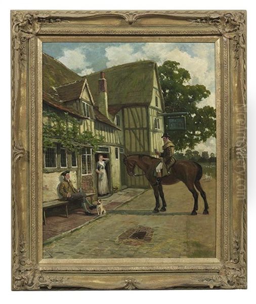 The Village Inn Oil Painting by Arthur William Redgate