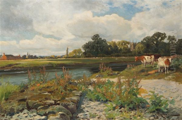 Shardlow-on-trent Oil Painting by Arthur William Redgate