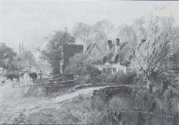 Hemmington, Leicestershire Oil Painting by Arthur William Redgate