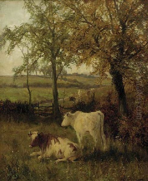 Autumn, Leicestershire Oil Painting by Arthur William Redgate