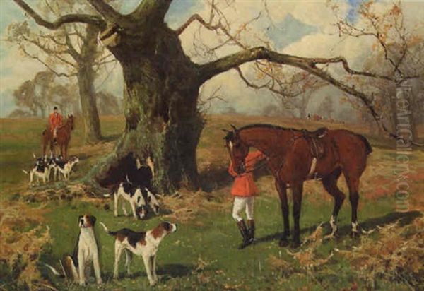 The Hunt Oil Painting by Arthur William Redgate