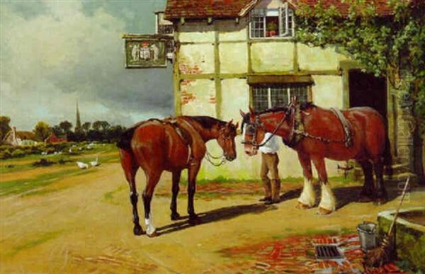 Stable Companions Oil Painting by Arthur William Redgate