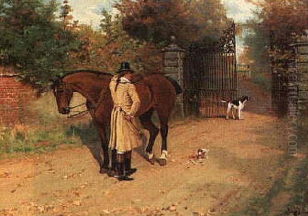 The Parting Oil Painting by Arthur William Redgate