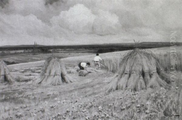 In The Harvest Field Oil Painting by Arthur William Redgate