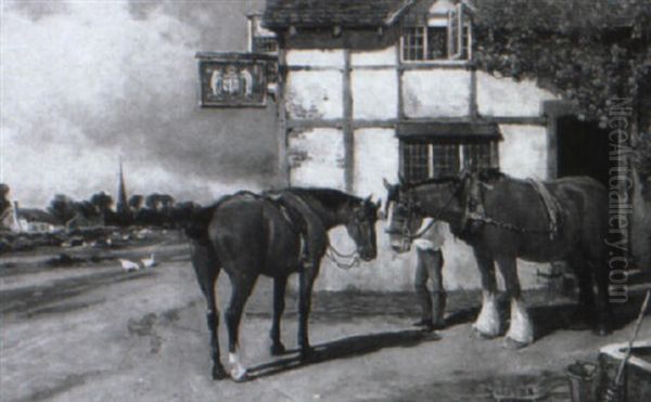 Stable Companions Oil Painting by Arthur William Redgate