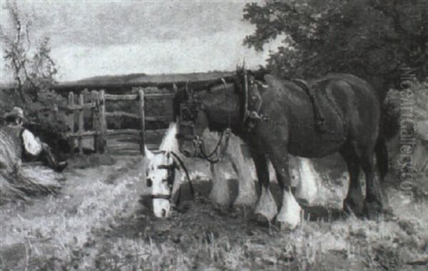 Midday Rest Oil Painting by Arthur William Redgate