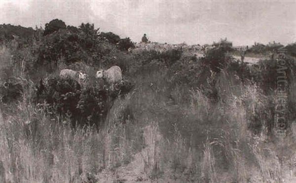 Heathland Scene Oil Painting by Arthur William Redgate