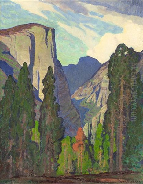 Mountain Pass Oil Painting by Carl Redin