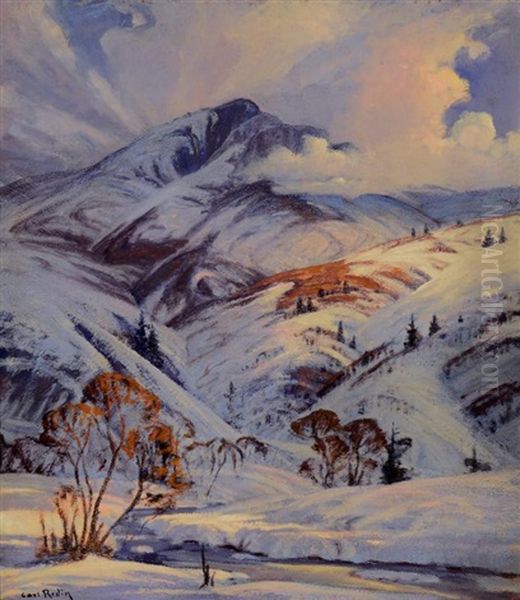 Winter Landscape Oil Painting by Carl Redin