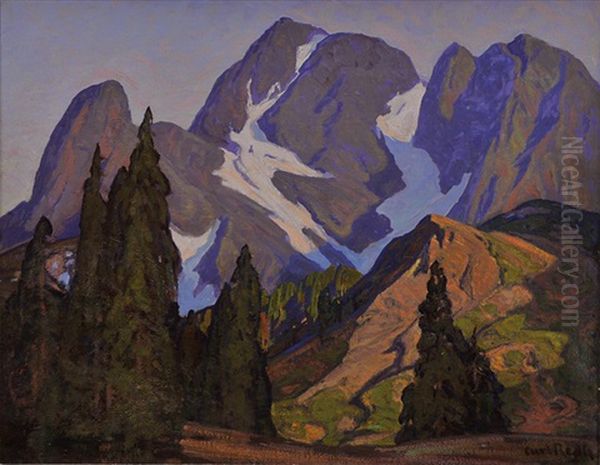 In The High Sierras Oil Painting by Carl Redin