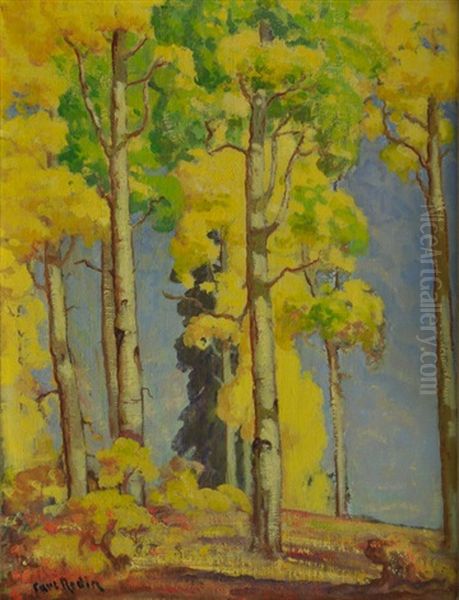 Autumn Aspens Oil Painting by Carl Redin