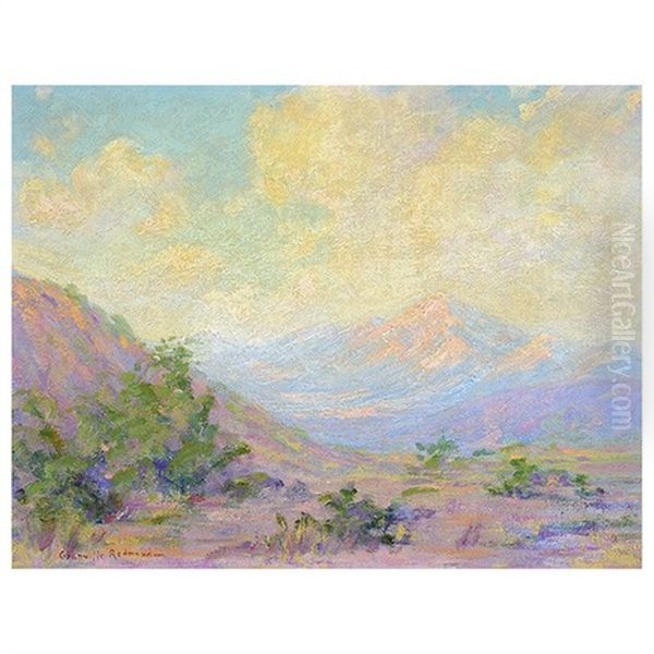 Mountain Desert Landscape Oil Painting by Granville S. Redmond