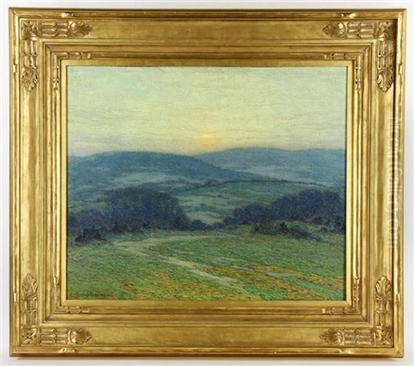 California Sunset Oil Painting by Granville S. Redmond