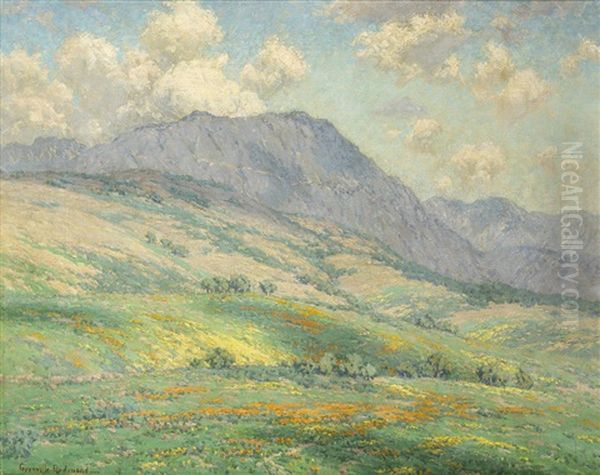 Hazy Day In Antelope Valley Oil Painting by Granville S. Redmond