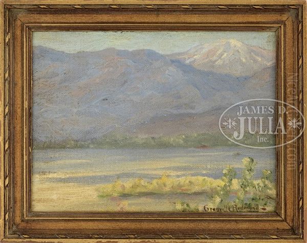 Landscape With Snow Capped Mountain Oil Painting by Granville S. Redmond