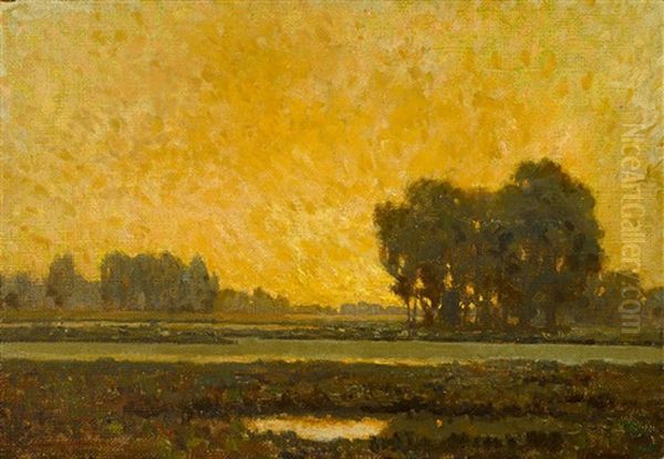 Oaks, Monterey County Oil Painting by Granville S. Redmond