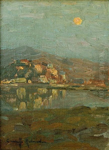 Moon Over Belvedere Island (marin) Oil Painting by Granville S. Redmond