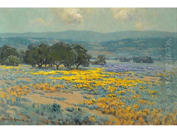 California Wildflowers Oil Painting by Granville S. Redmond