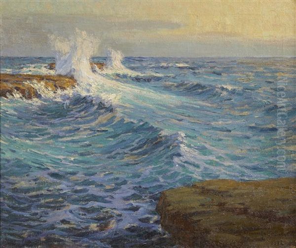 The Mighty Deep Oil Painting by Granville S. Redmond