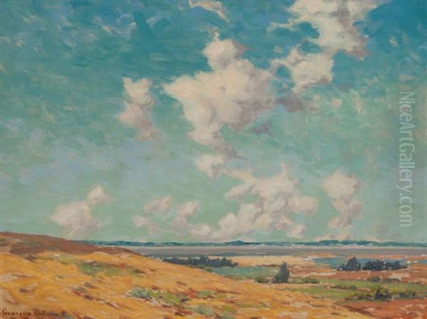 Inlet View And Summer Sky Oil Painting by Granville S. Redmond