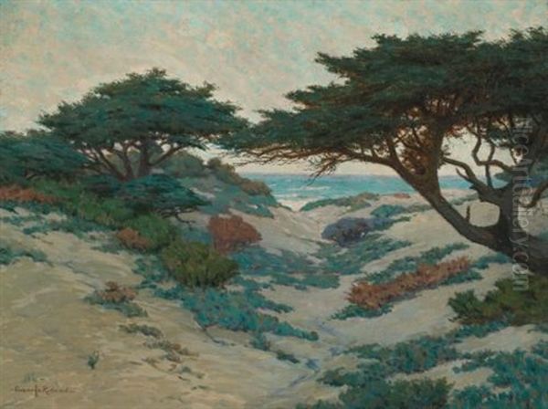 Carmel Coast Oil Painting by Granville S. Redmond