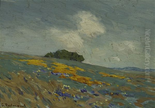 California Wildflowers Oil Painting by Granville S. Redmond