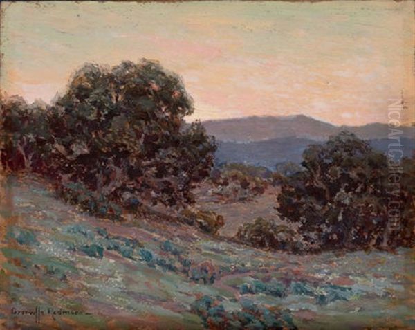 California Oaks At Dusk Oil Painting by Granville S. Redmond