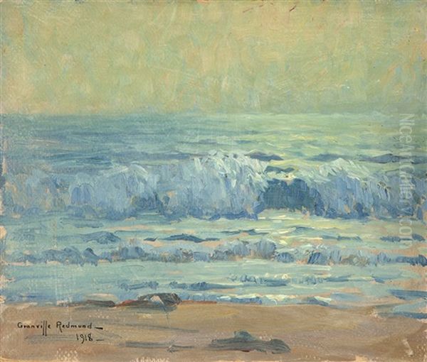 Moonlit Seascape Oil Painting by Granville S. Redmond