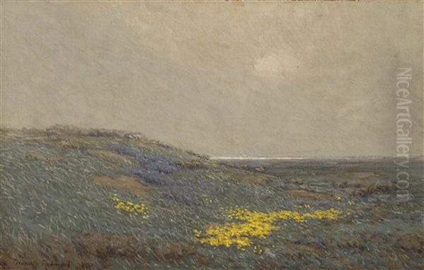 Coastal Wildflowers Oil Painting by Granville S. Redmond