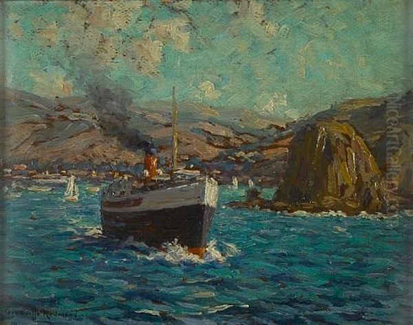 Steamer Leaving Avalon, Catalina Island Oil Painting by Granville S. Redmond