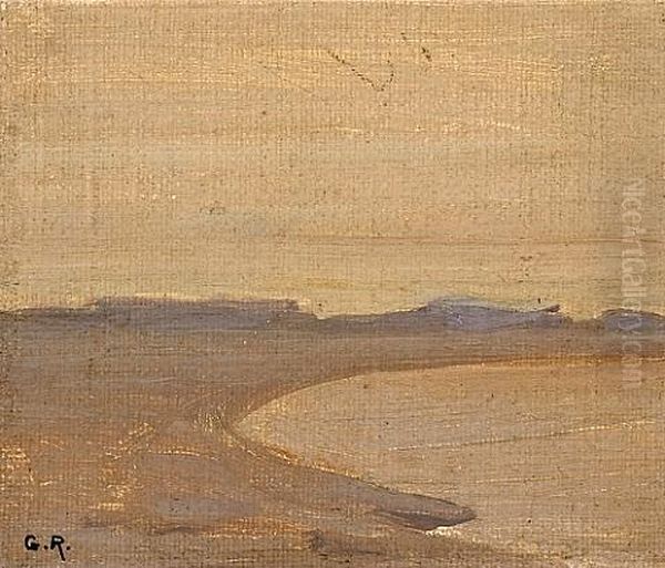 Soft Shore Oil Painting by Granville S. Redmond