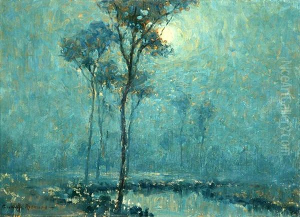 Moonlit Landscape Oil Painting by Granville S. Redmond