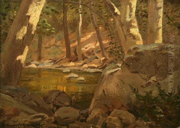 At The Spring Oil Painting by Granville S. Redmond