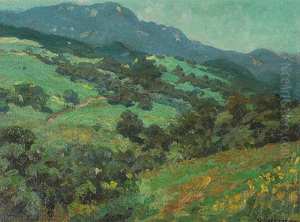 Rolling California Foothills Oil Painting by Granville S. Redmond