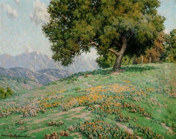 Pasadena Foothills Oil Painting by Granville S. Redmond