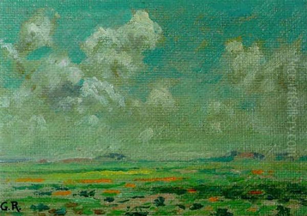 High Desert In Bloom Oil Painting by Granville S. Redmond