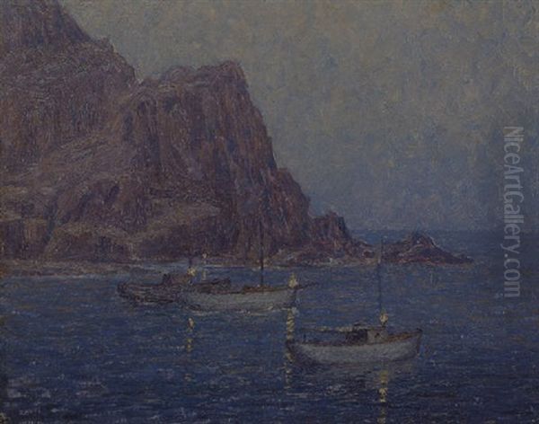 Moonlight, Catalina Oil Painting by Granville S. Redmond