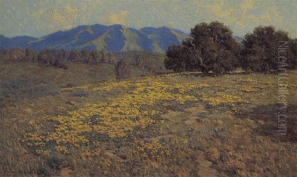 California Poppies Oil Painting by Granville S. Redmond