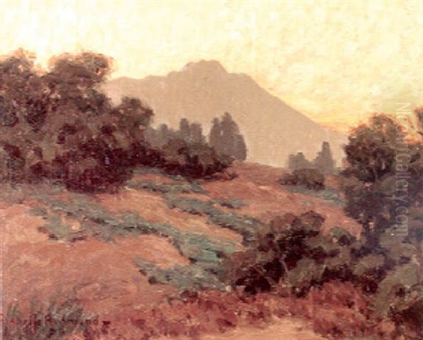 Twilight, Belvedere, California (mt. Tamalpais At Sunset) Oil Painting by Granville S. Redmond