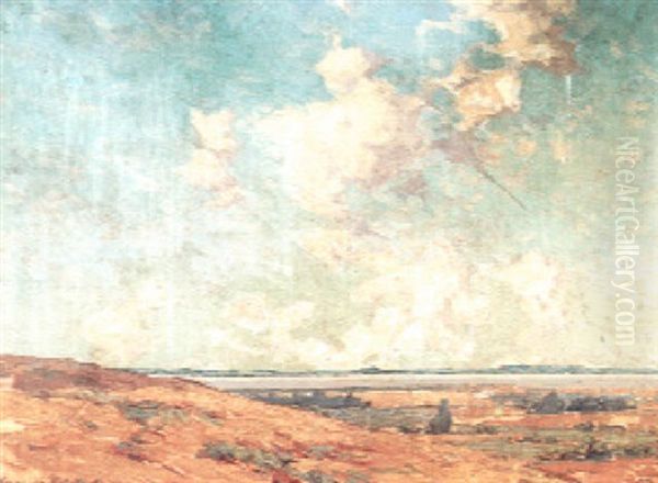 Inlet View With Summer Sky Oil Painting by Granville S. Redmond