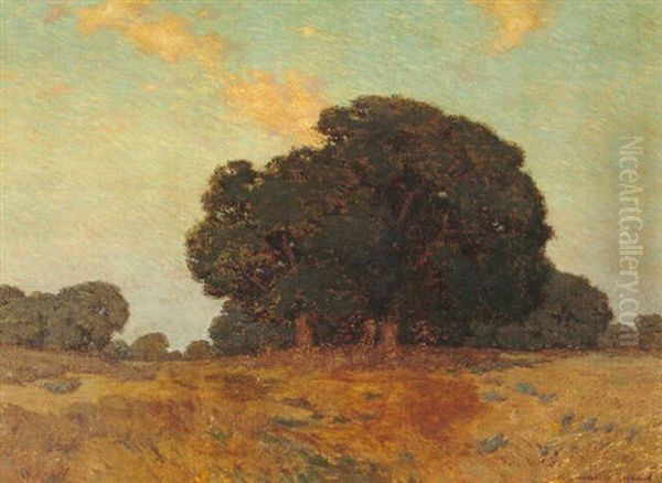 Twilight Landscape Oil Painting by Granville S. Redmond